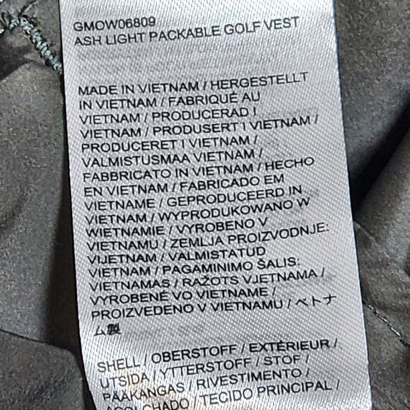 J. Lindeberg Ash Light Packable Water Repellent Golf Vest Men's SZ S - NWT - Picture 5 of 7